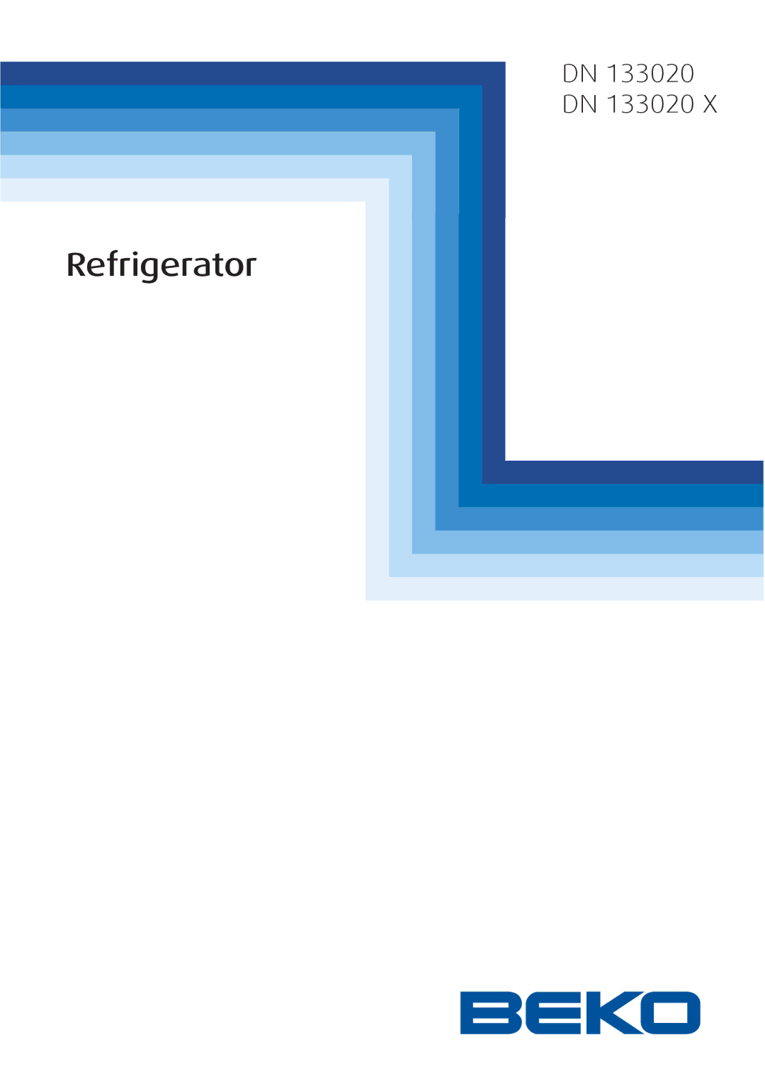 Beko DN 133020 manual Refrigerator 