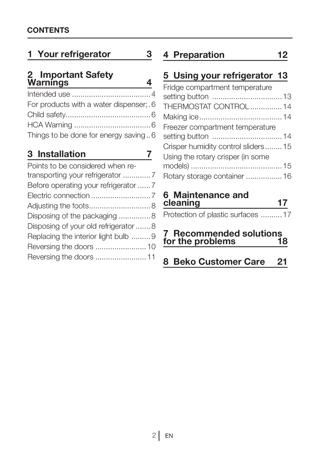 Beko DN 133020 Your refrigerator Important Safety, Installation, Preparation Using your refrigerator, Maintenance Cleaning 