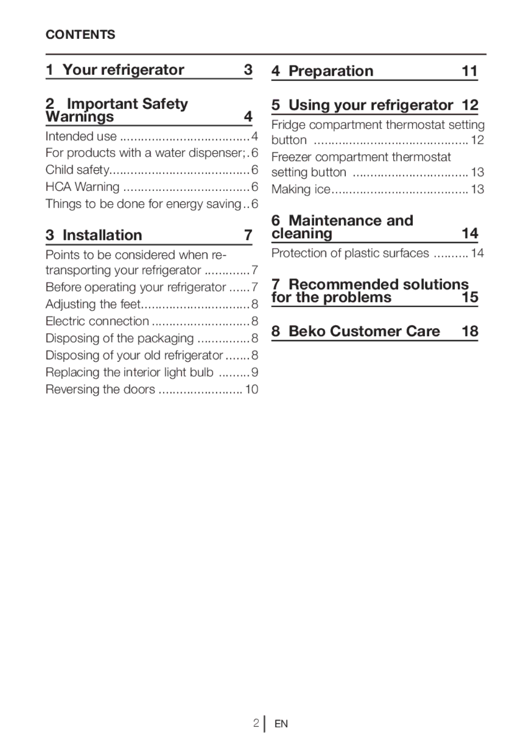 Beko DNE 25020 Your refrigerator Important Safety, Installation, Preparation Using your refrigerator, Maintenance Cleaning 