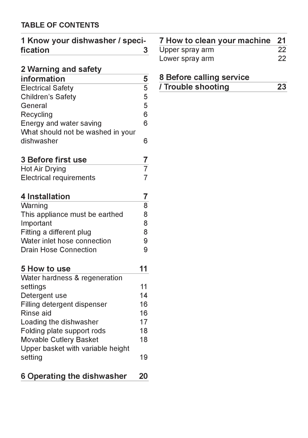 Beko DSFN 1532 manual How to clean your machine 