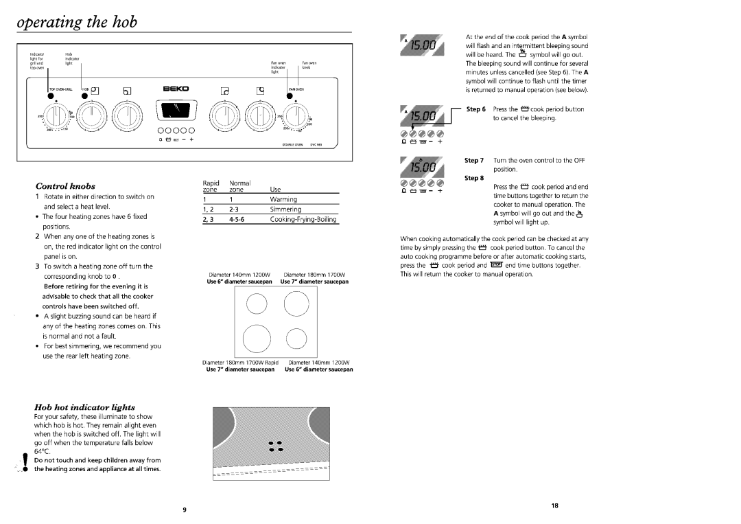 Beko DVC665 manual 