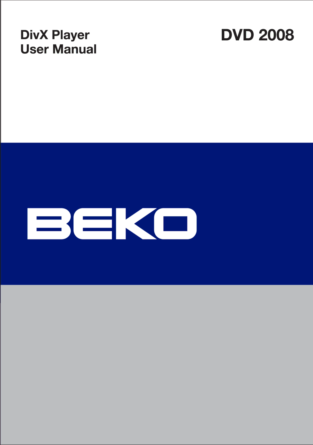 Beko DVD 2008 manual 