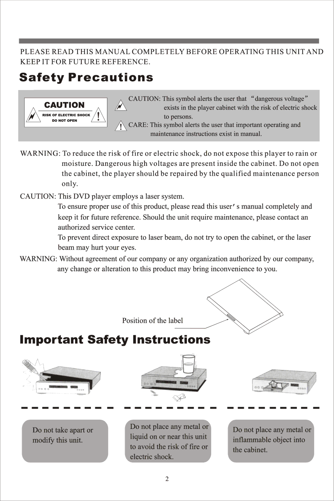 Beko DVD 2008 manual 