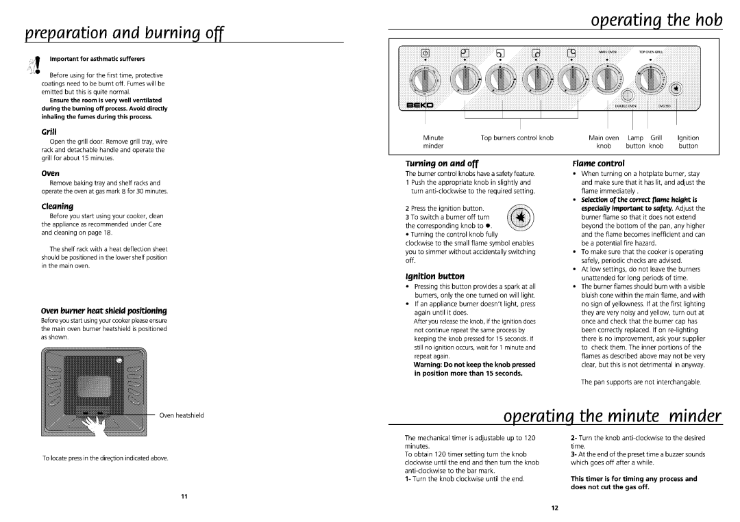 Beko DVG593 manual 