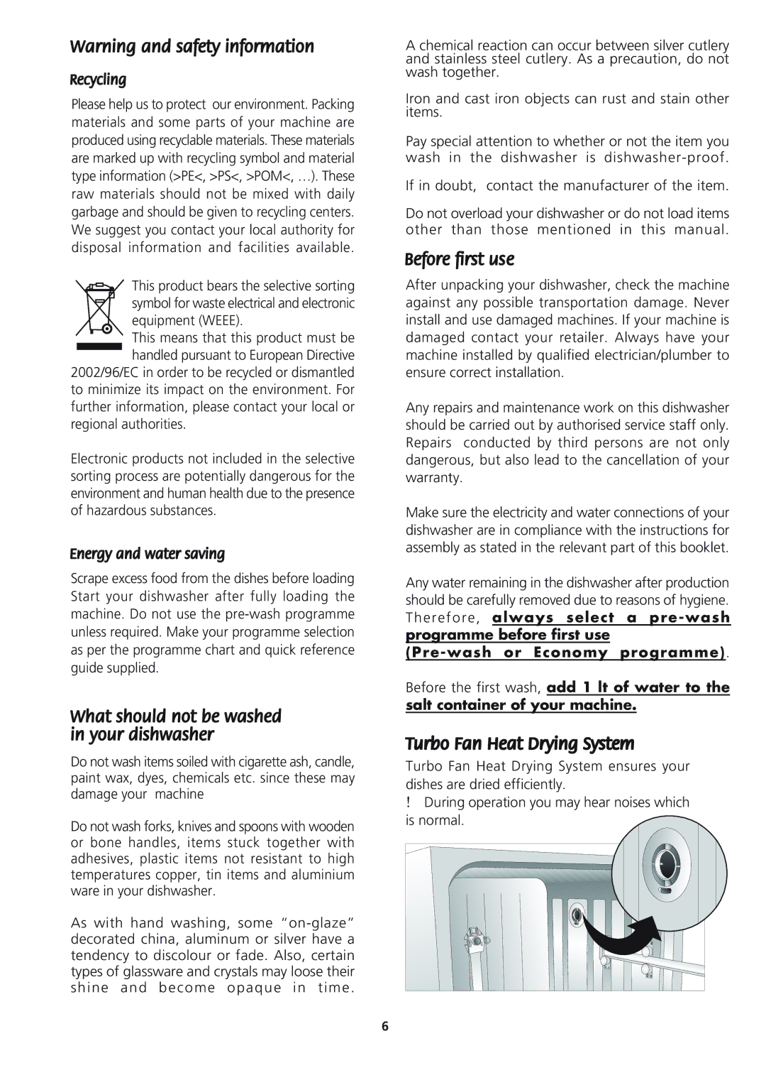 Beko DWD 8657 manual Regional authorities, Hazardous substances 