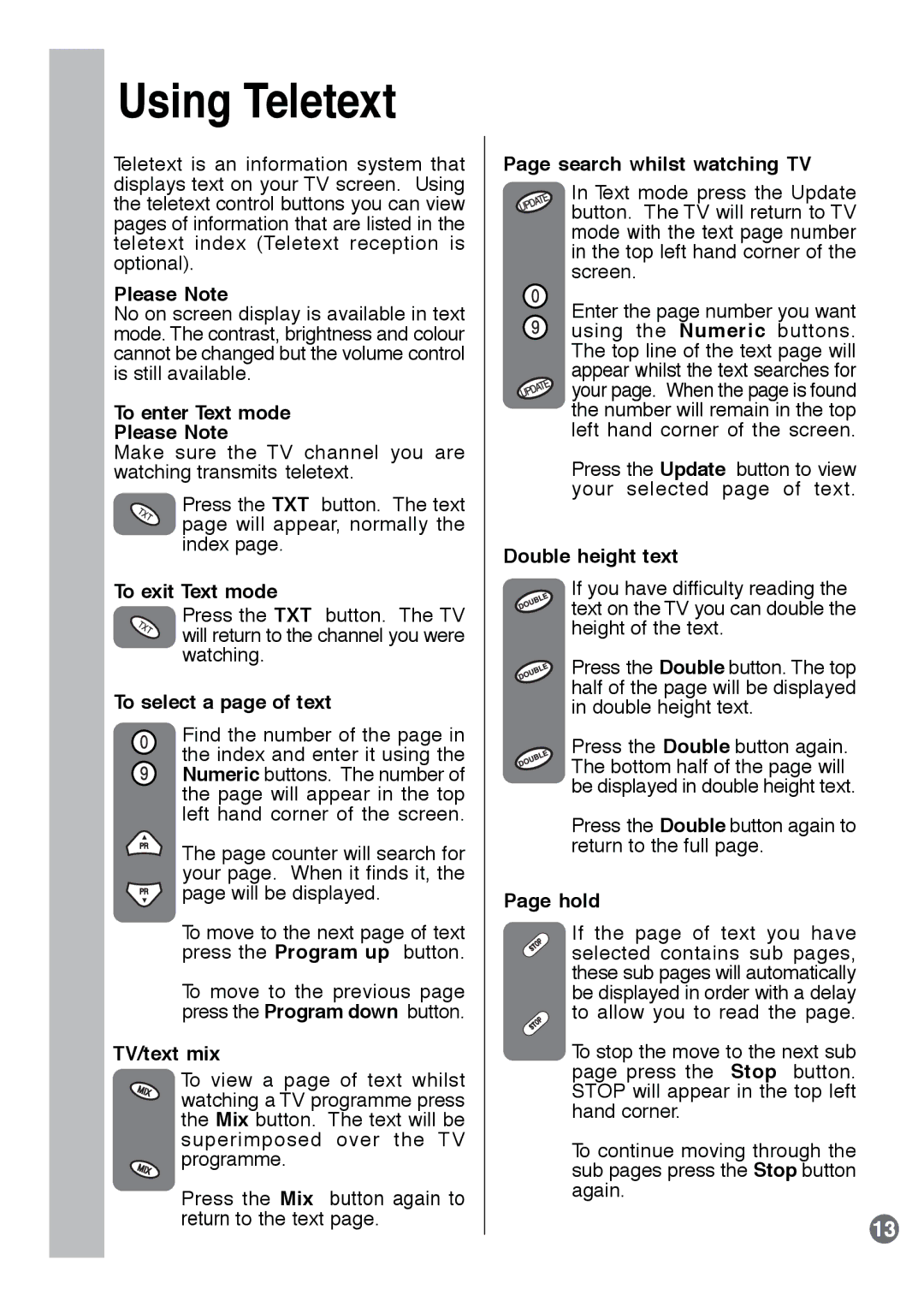 Beko E1 manual Using Teletext 