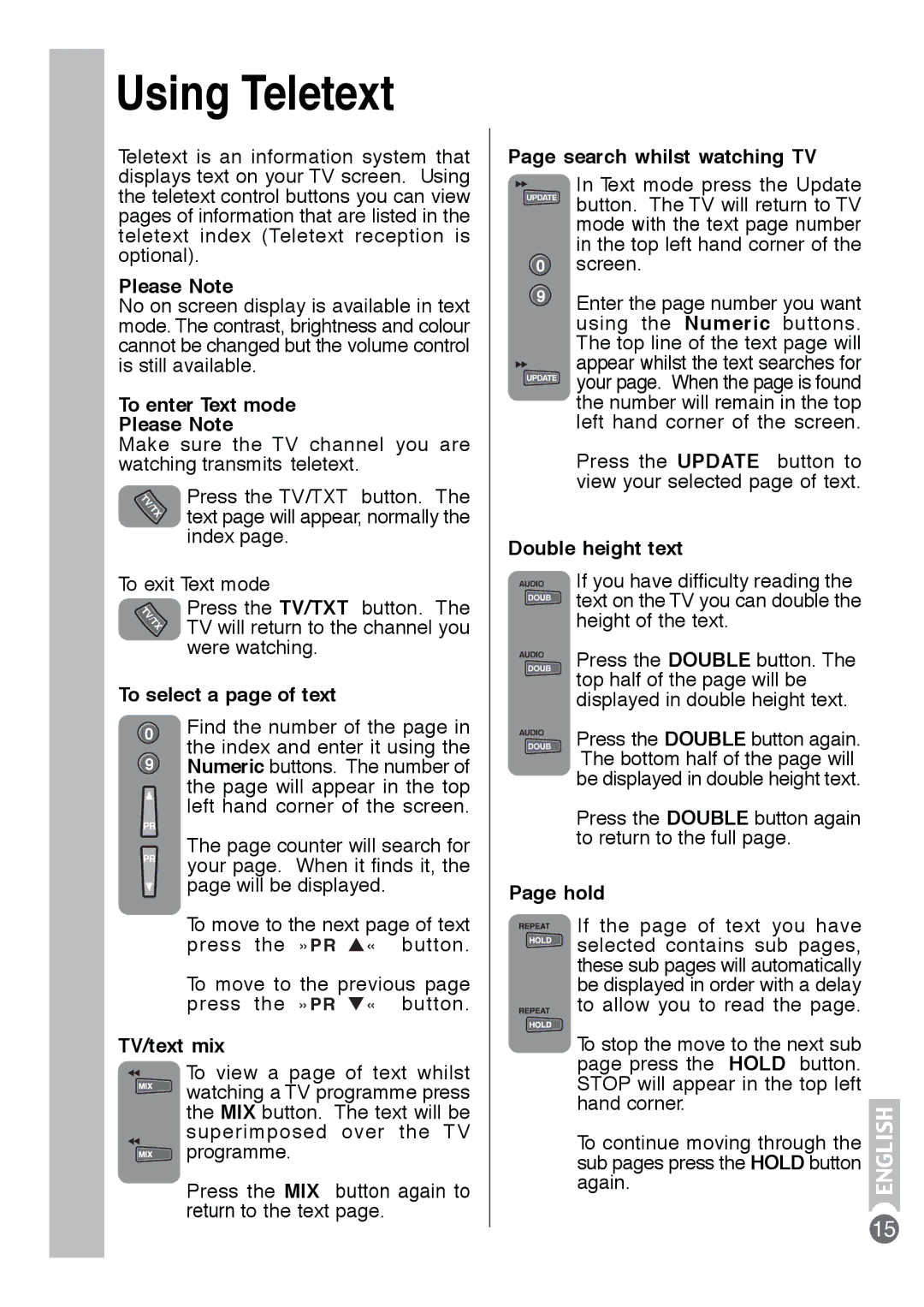 Beko E5 manual Using Teletext 