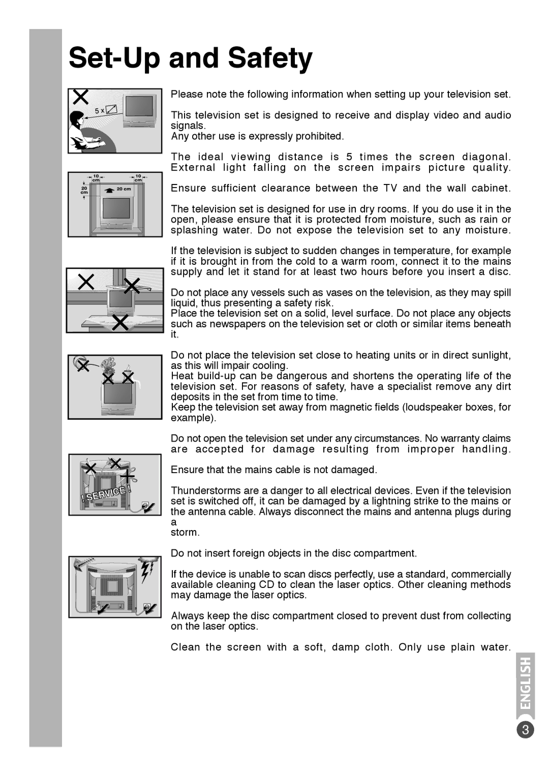 Beko E5 manual Set-Up and Safety 