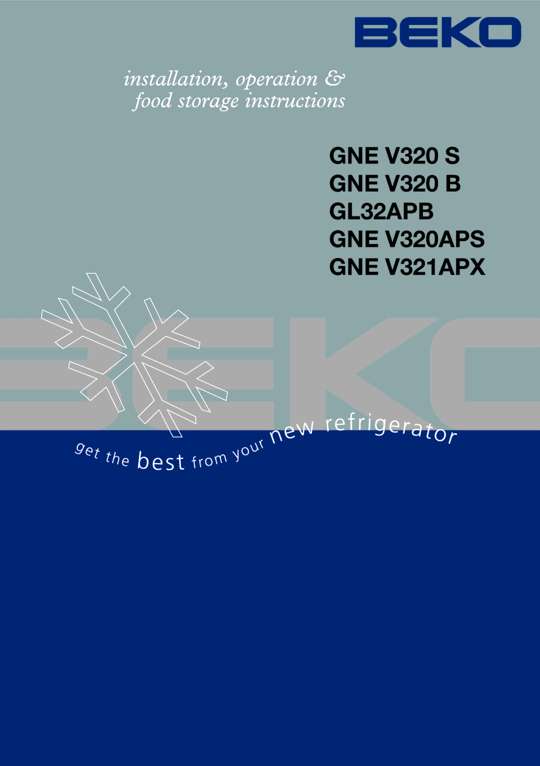 Beko gne v320 s manual GNE V320 S GNE V320 B GL32APB GNE V320APS GNE V321APX 