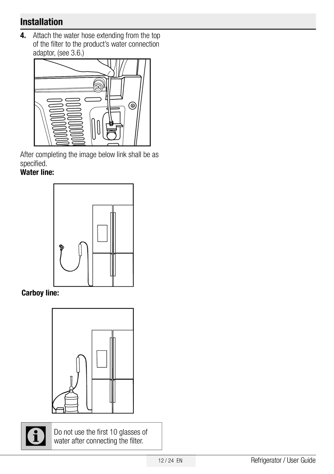 Beko GNE134750X manual 12 / 24 EN 