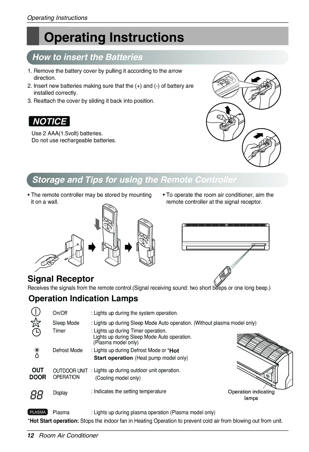 Beko LG-BKE 7500 D, LG-BKE 7600 D, LG-BKE7650 D, LG-BKE 7700 D, LG-BKE 7800 D owner manual Operating Instructions 