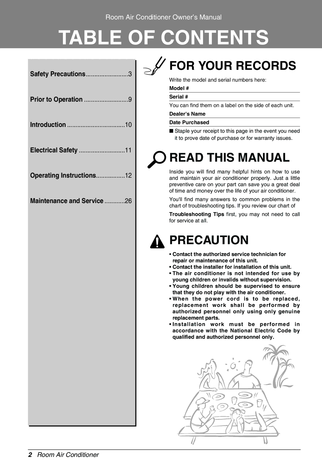 Beko LG-BKE 7800 D, LG-BKE7650 D, LG-BKE7700 D owner manual Table of Contents 