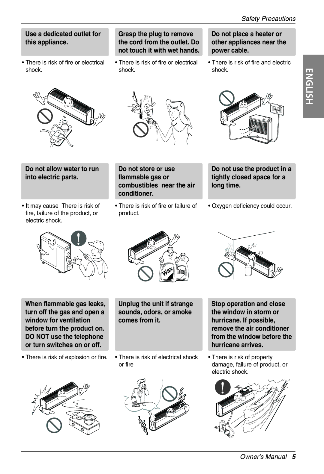 Beko LG-BKE7650 D, LG-BKE7700 D Use a dedicated outlet for this appliance, Do not allow water to run into electric parts 