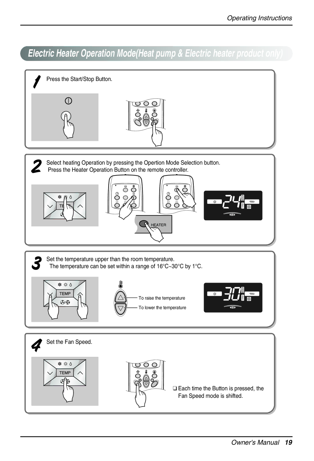 Beko LG-BKE 9300 D owner manual Heater 