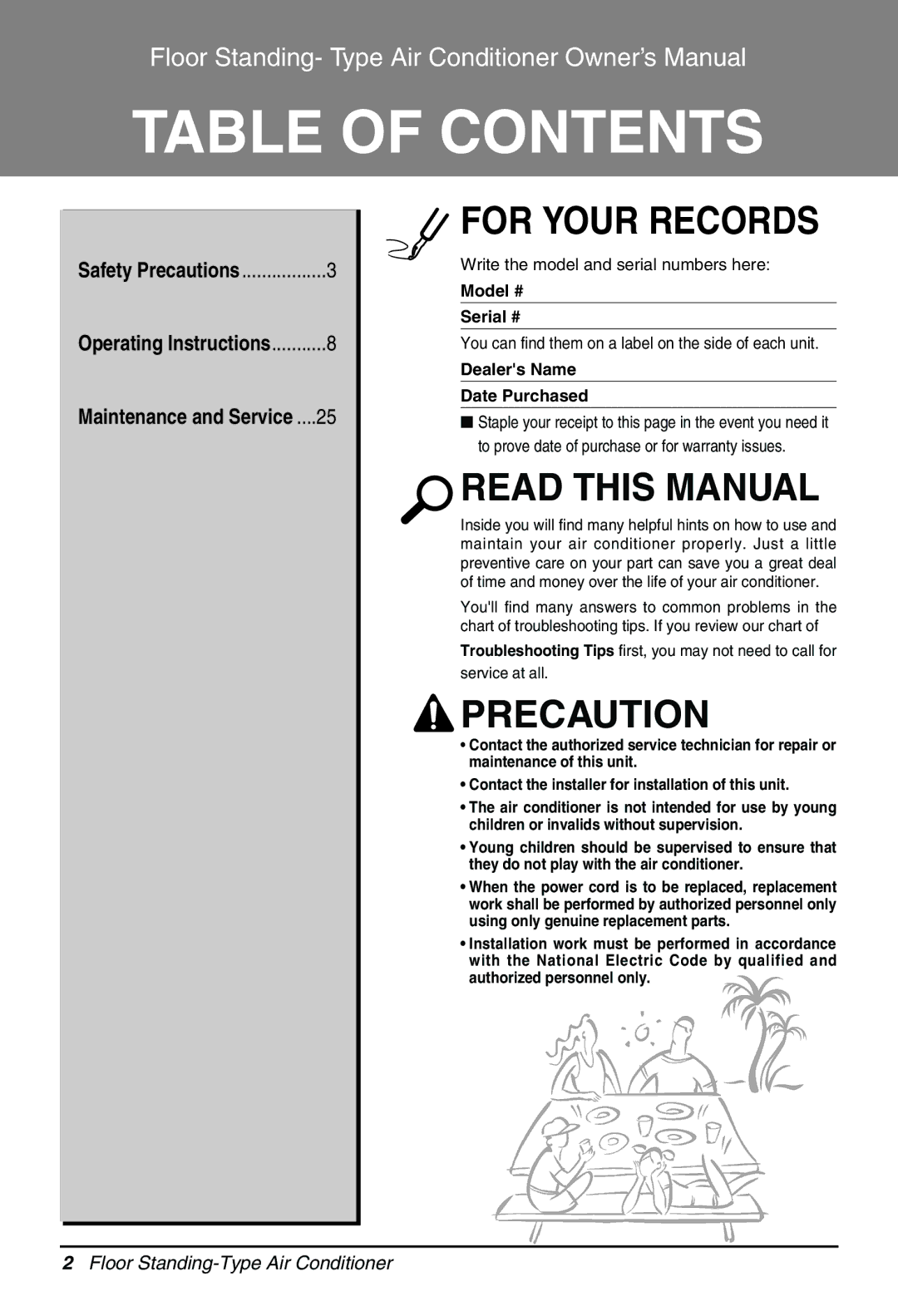 Beko LG-BKE 9300 D owner manual Table of Contents 