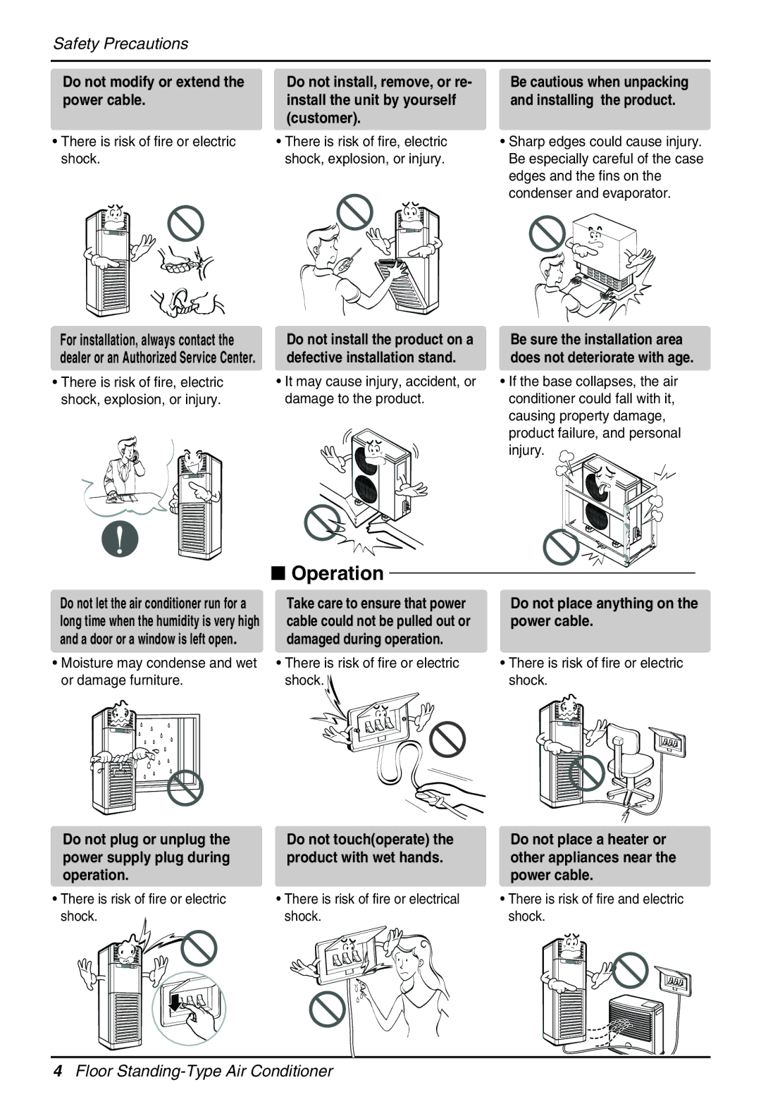 Beko LG-BKE 9300 D owner manual Do not modify or extend the power cable, Do not place anything on the power cable 