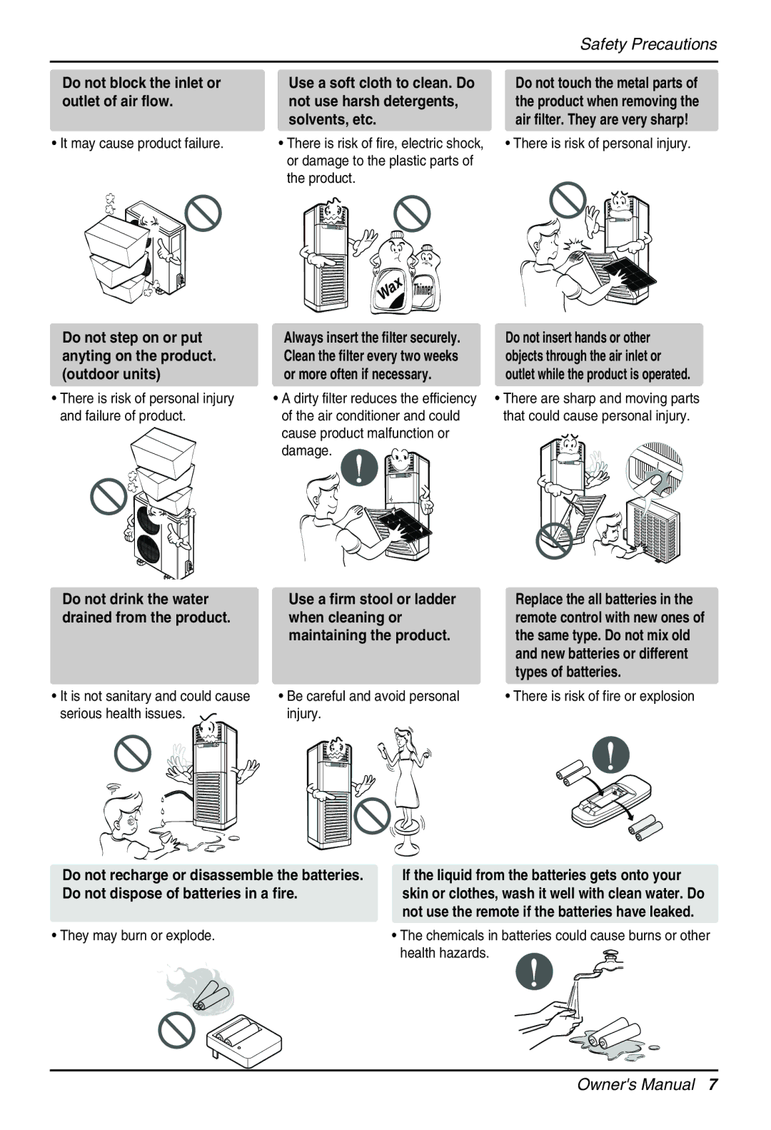 Beko LG-BKE 9300 D owner manual Do not block the inlet or outlet of air flow 