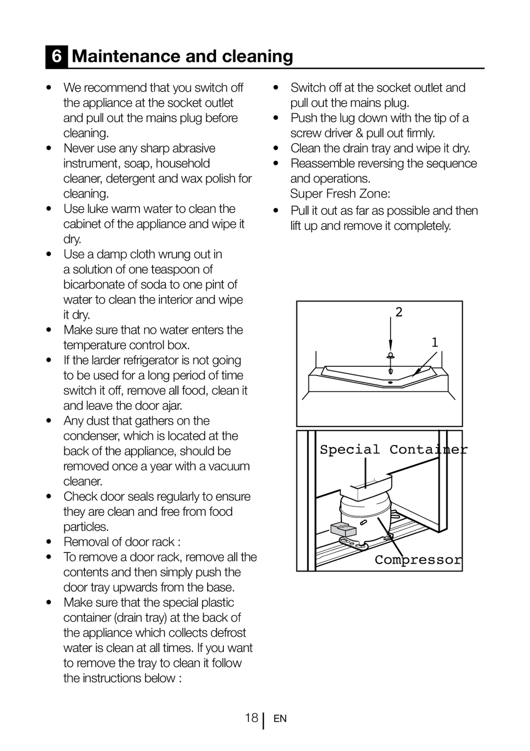 Beko LXD 6155 S manual Maintenance and cleaning 