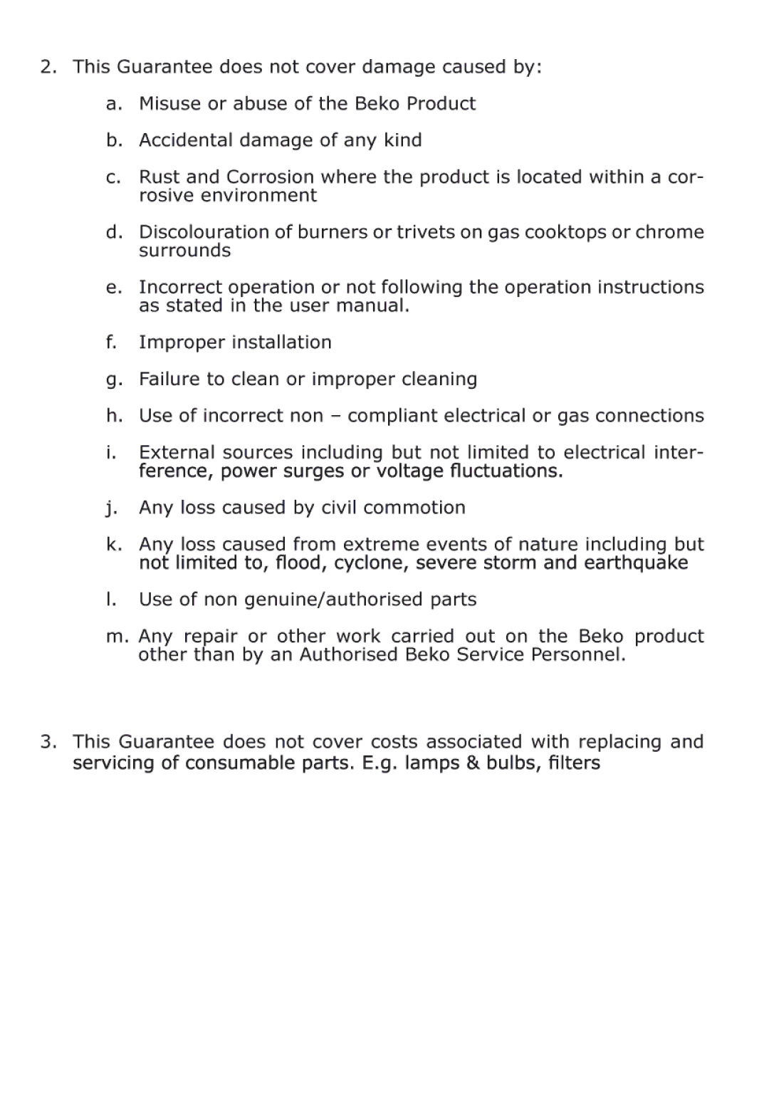 Beko MWB 3010 user manual 