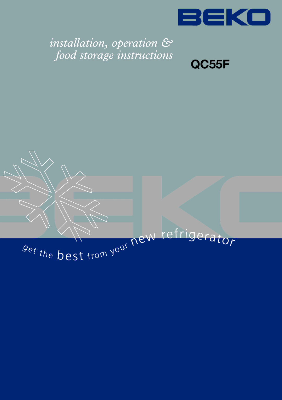 Beko QC55F manual 