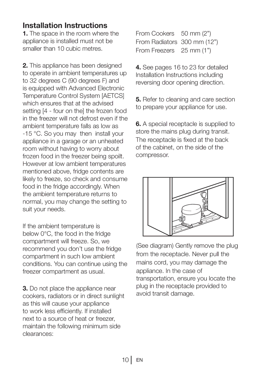 Beko QC55F manual Installation Instructions 