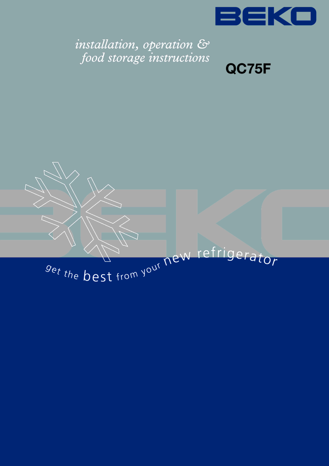 Beko QC75F manual 