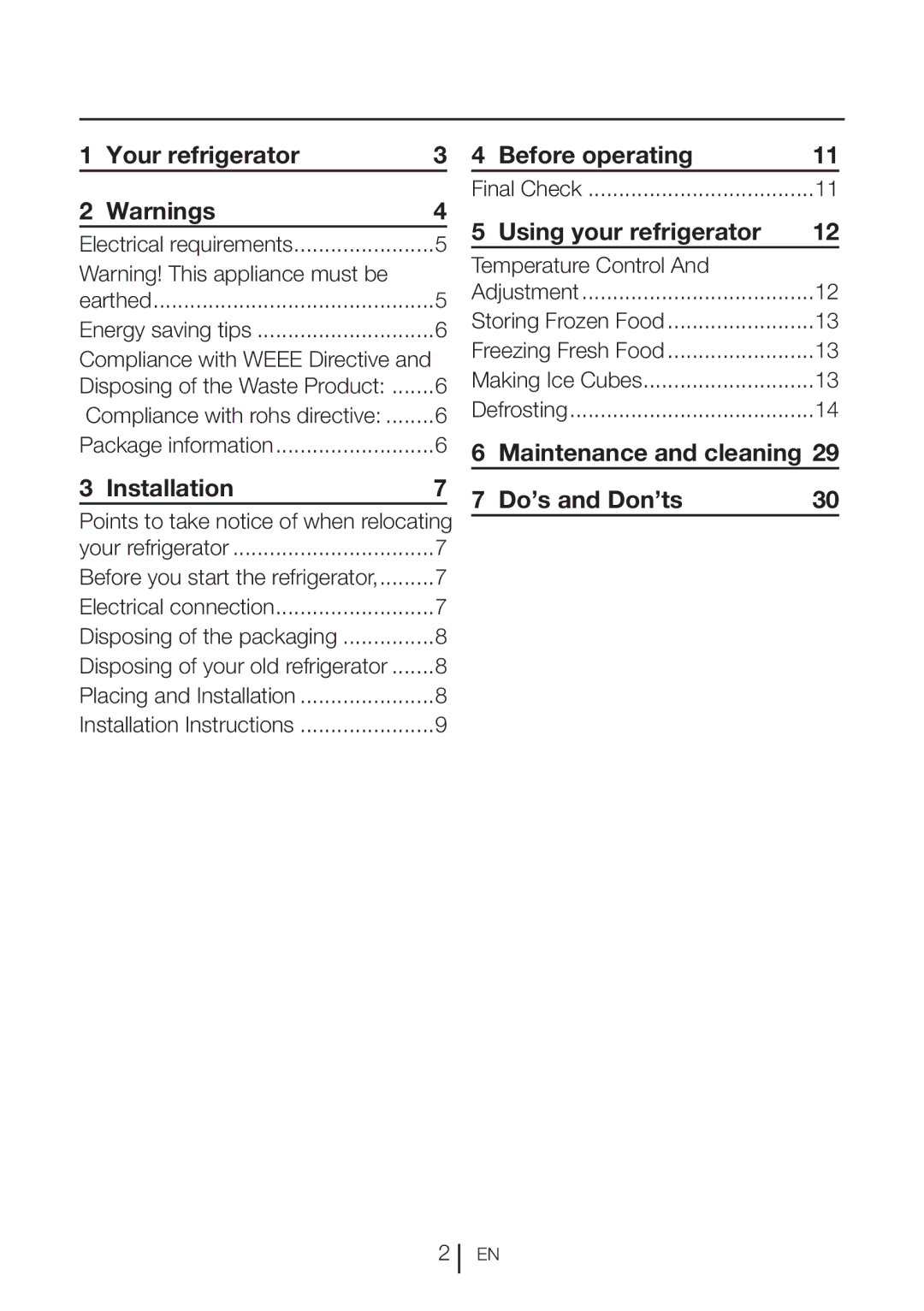 Beko QC75F manual Before operating 