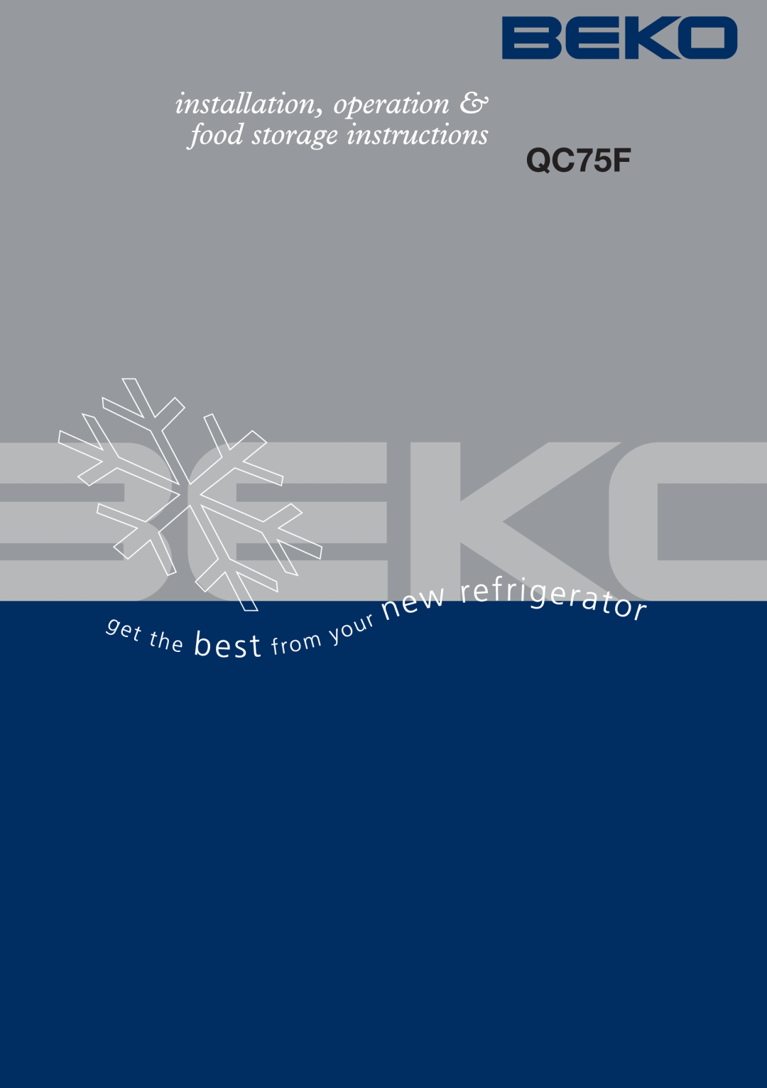Beko QC75F manual 