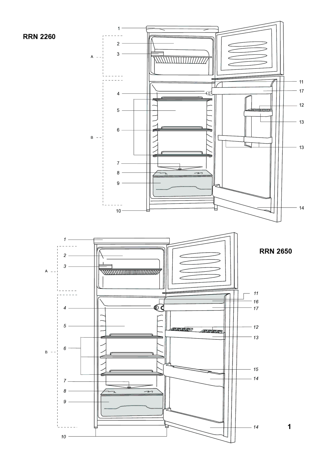 Beko RRN 2650, Refrigerator instruction manual Rrn 