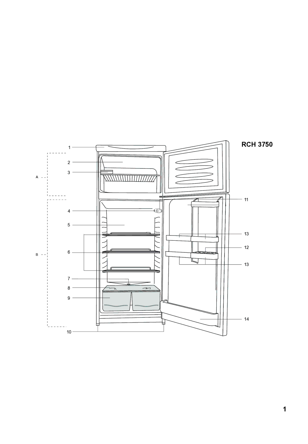 Beko Refrigerator, RRN 2650 instruction manual Rch 