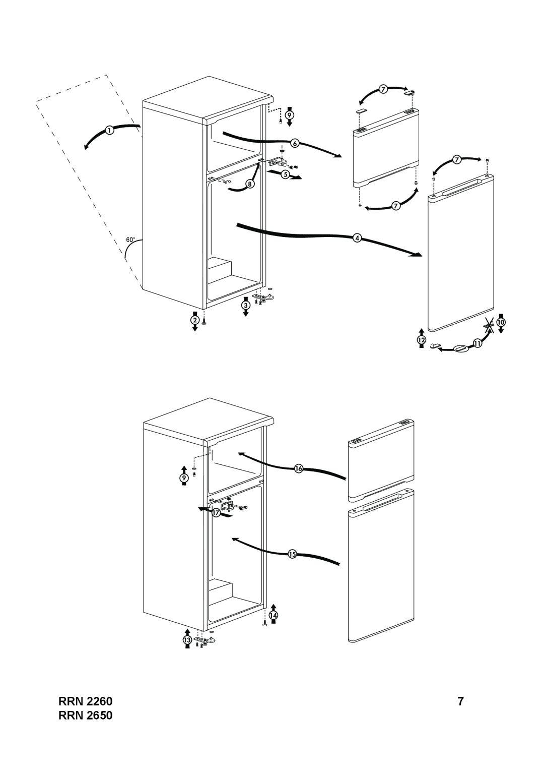 Beko Refrigerator, RRN 2650 instruction manual 