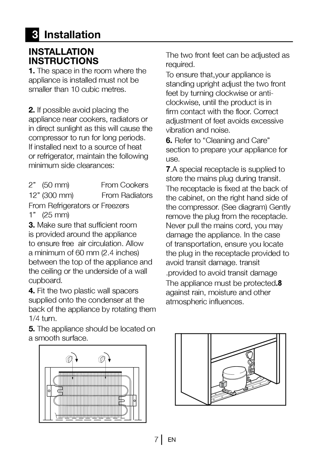 Beko TFF546APS, TFF 546APW manual Installation Instructions 