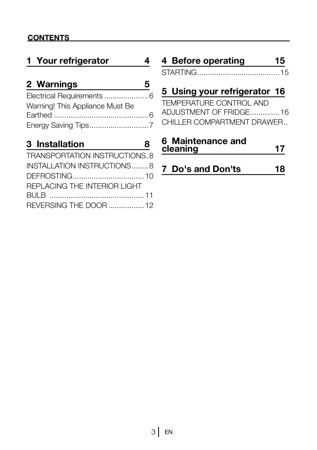 Beko TL 546 APW, TL 546 APS manual Your refrigerator Before operating 