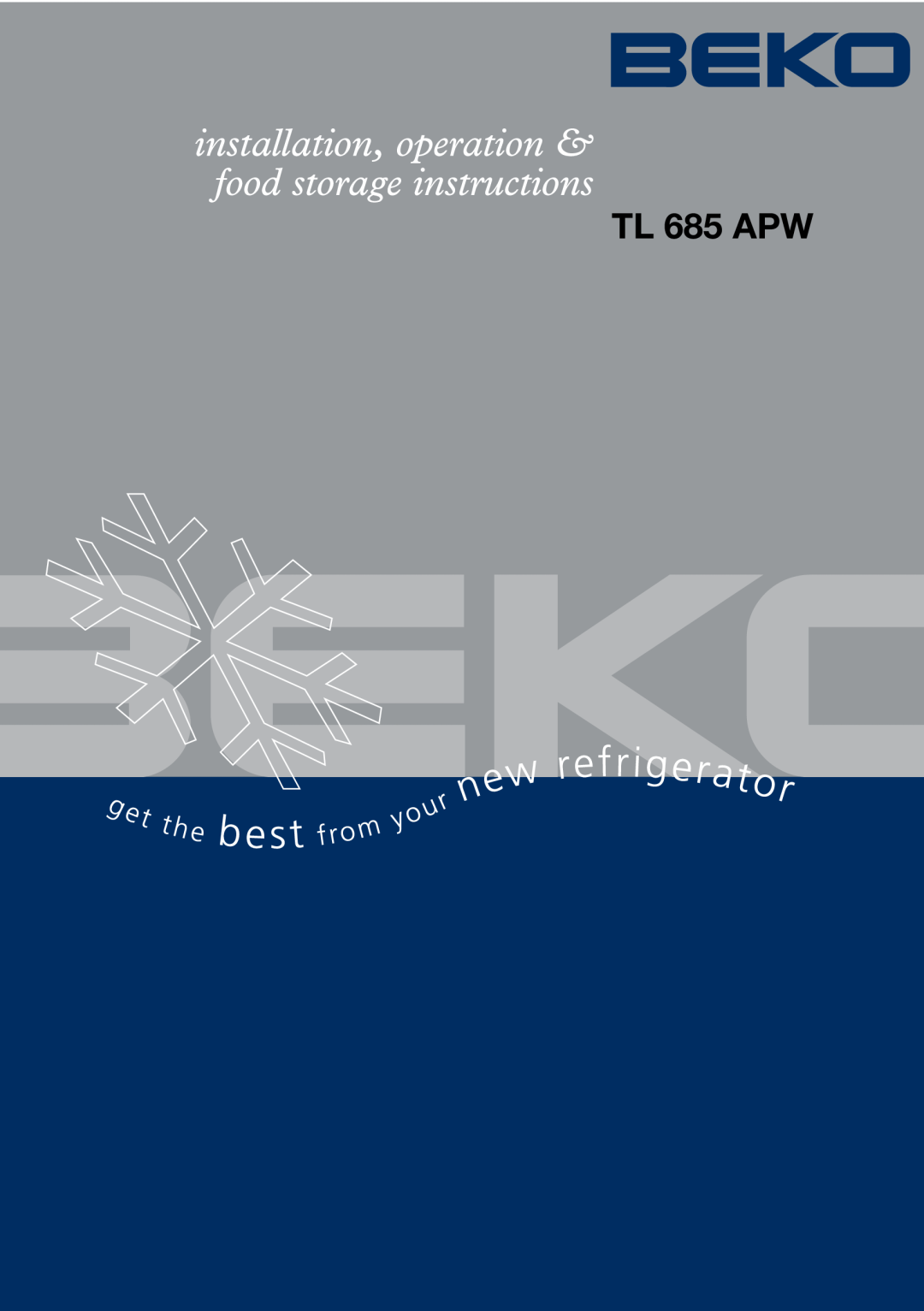 Beko TL 685 APW manual 