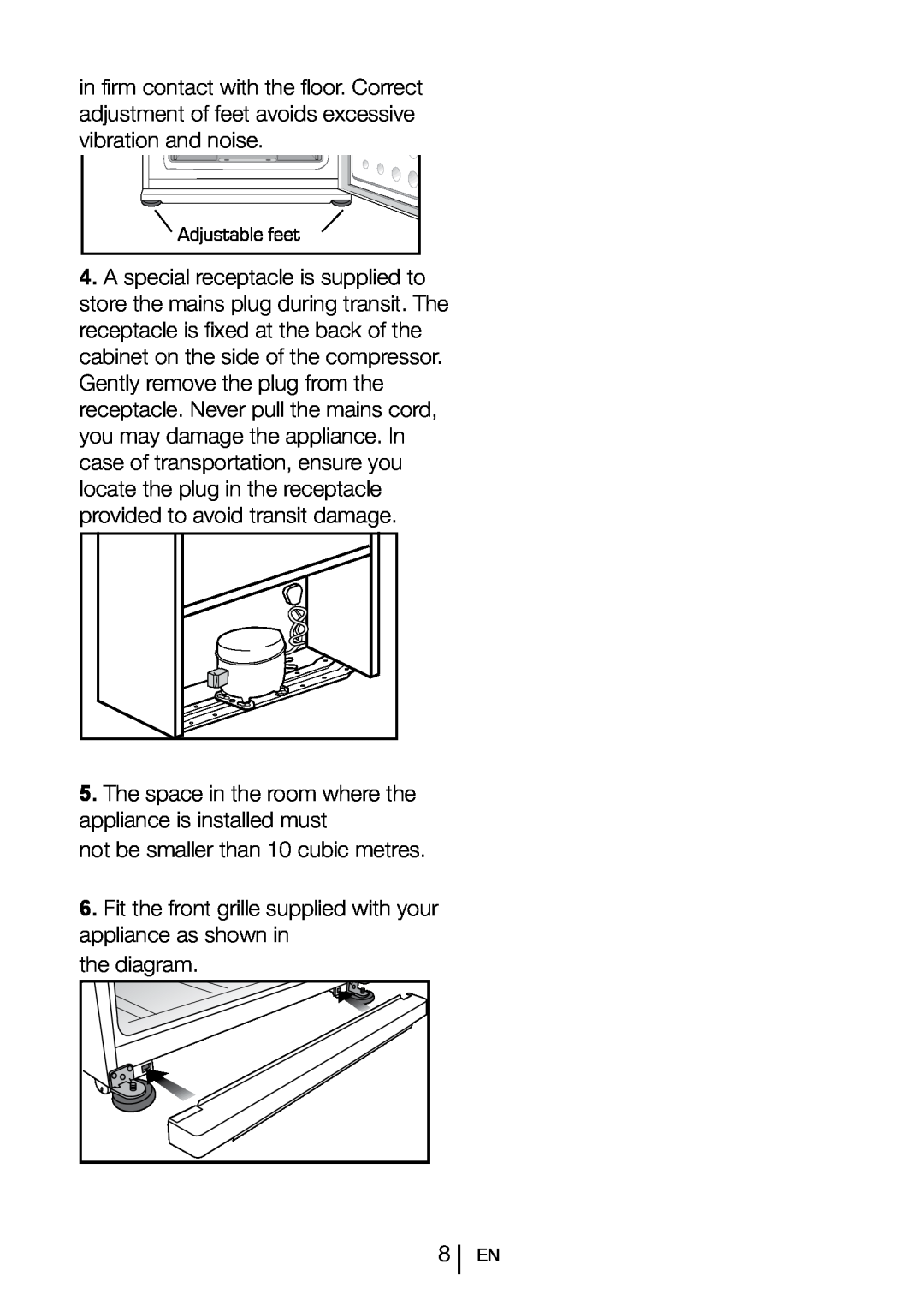 Beko TL 685 APW manual The space in the room where the appliance is installed must 