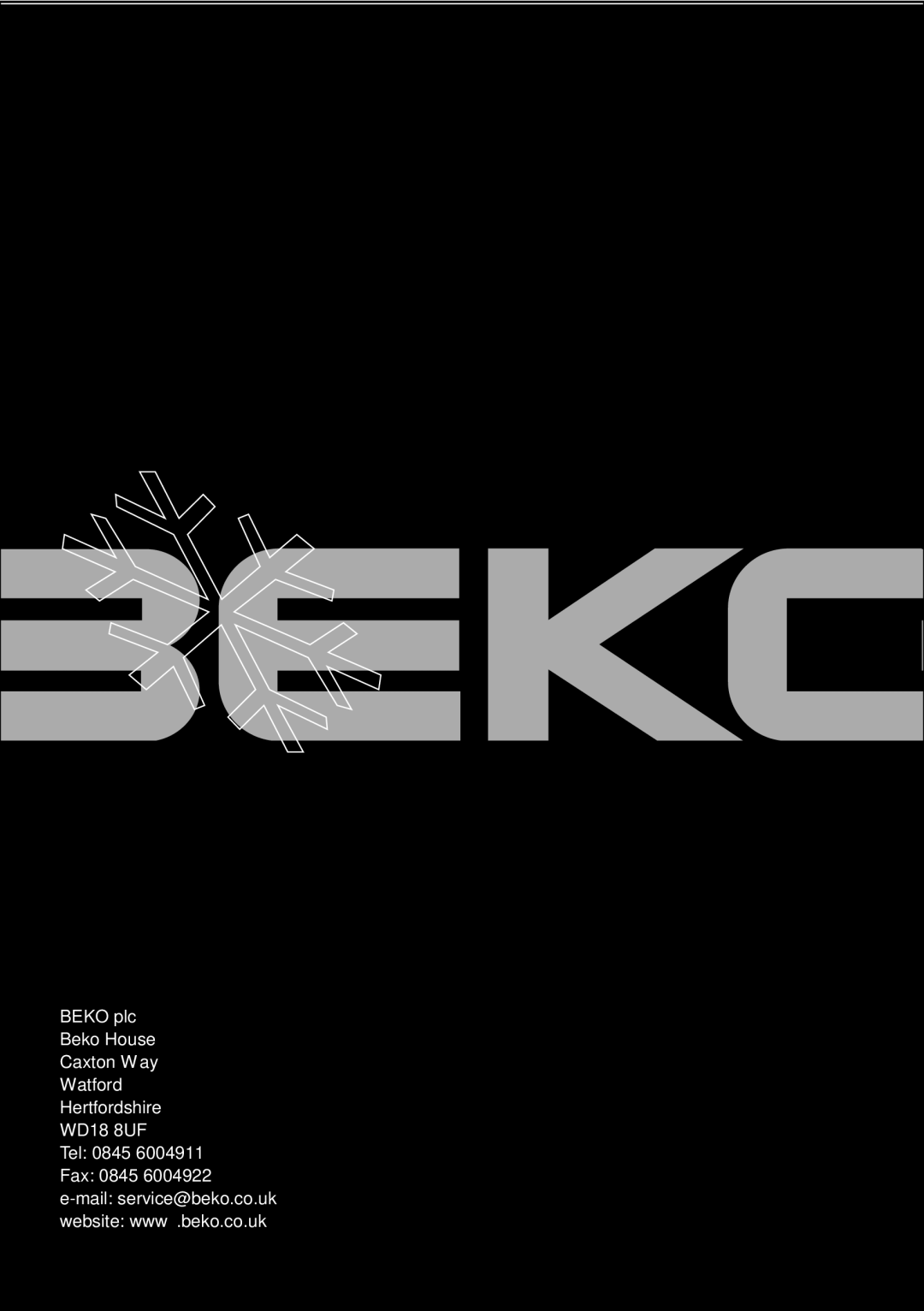 Beko TLD 673 APB, TLD 673 APW manual 48 7474 0003/AB 