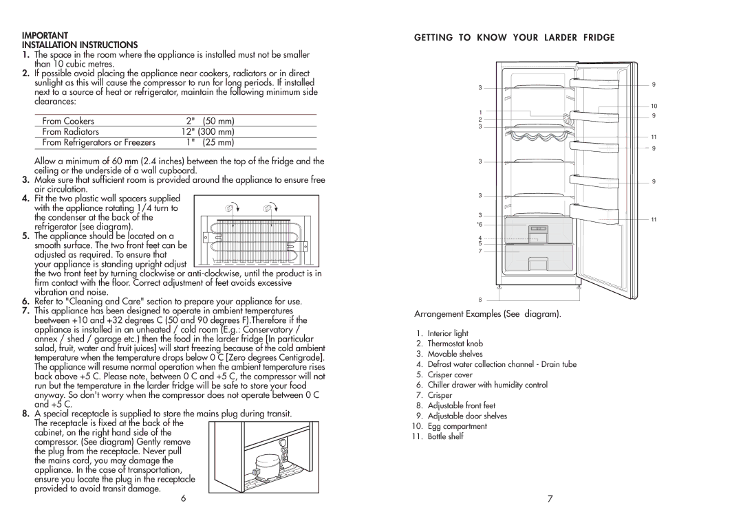 Beko TLDA 567 manual Installation Instructions 