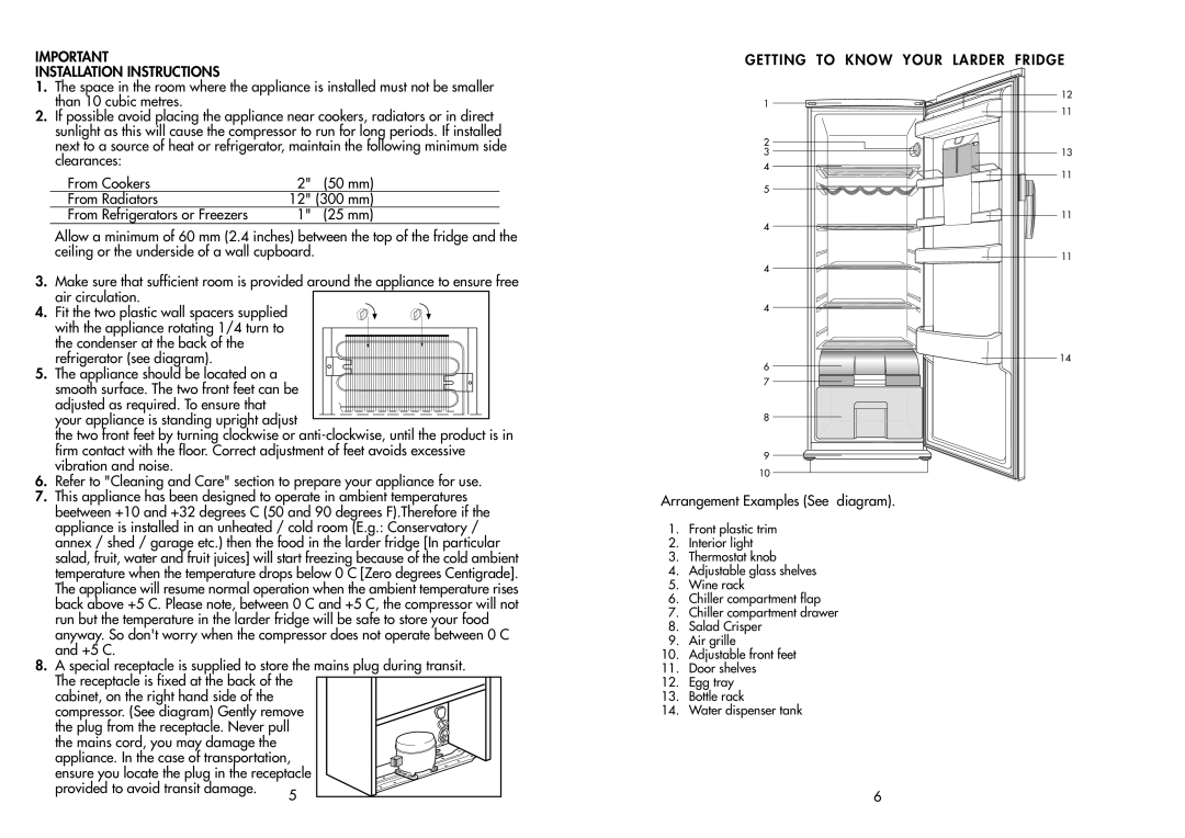 Beko TLDA 662 manual Arrangement Examples See diagram 