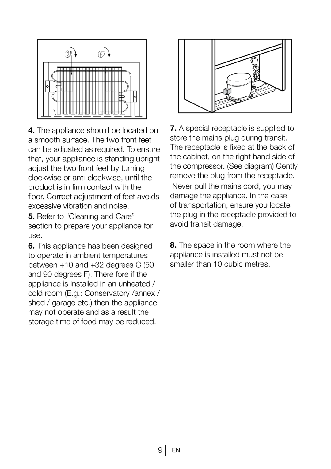 Beko UR584APW, UR584APS manual 