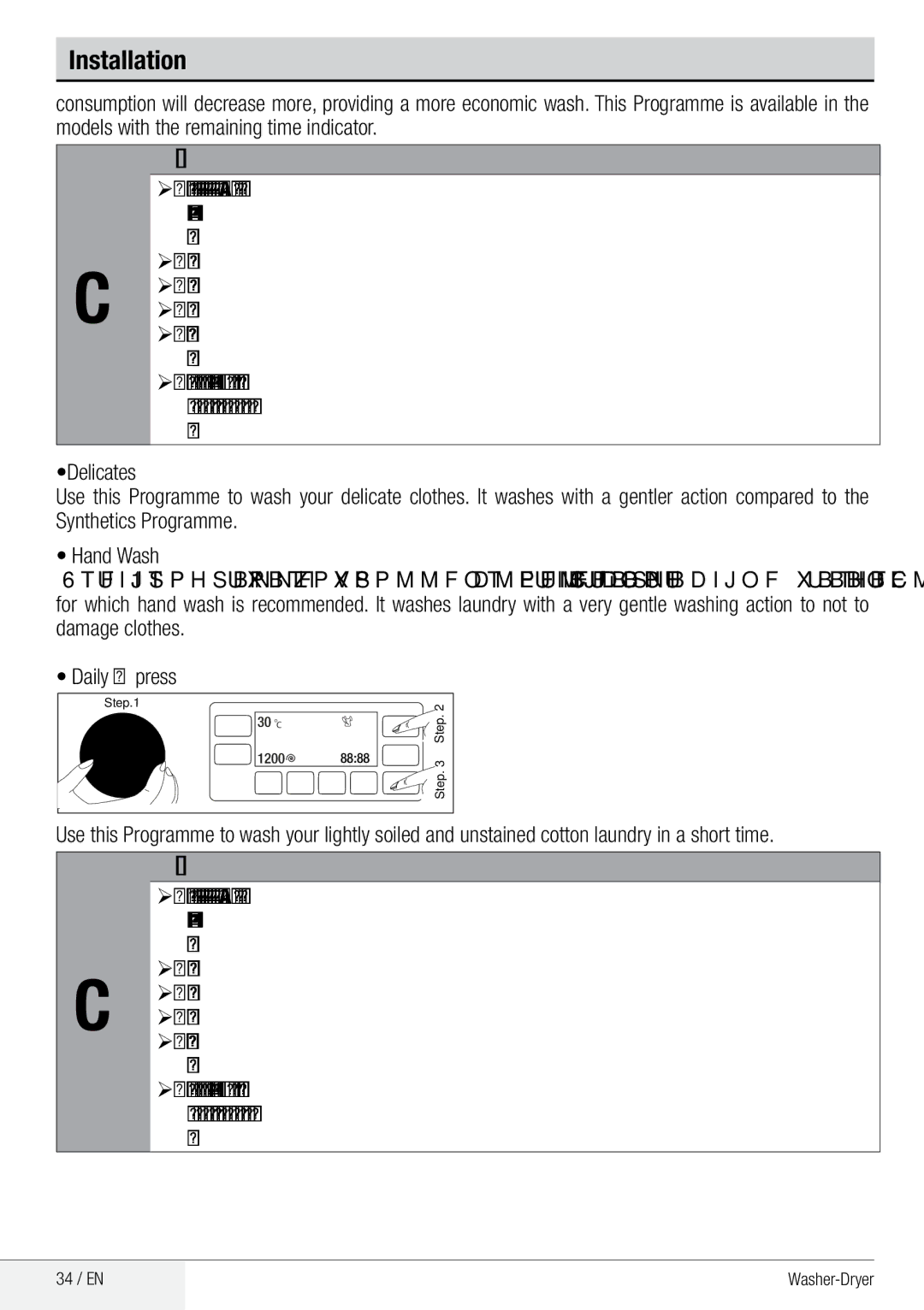 Beko WDA 91440 W user manual 34 / EN 