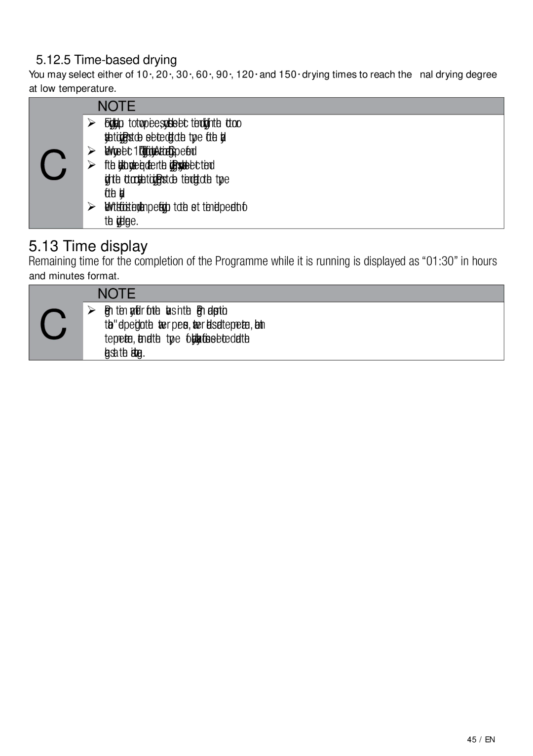 Beko WDA 91440 W user manual Time display 