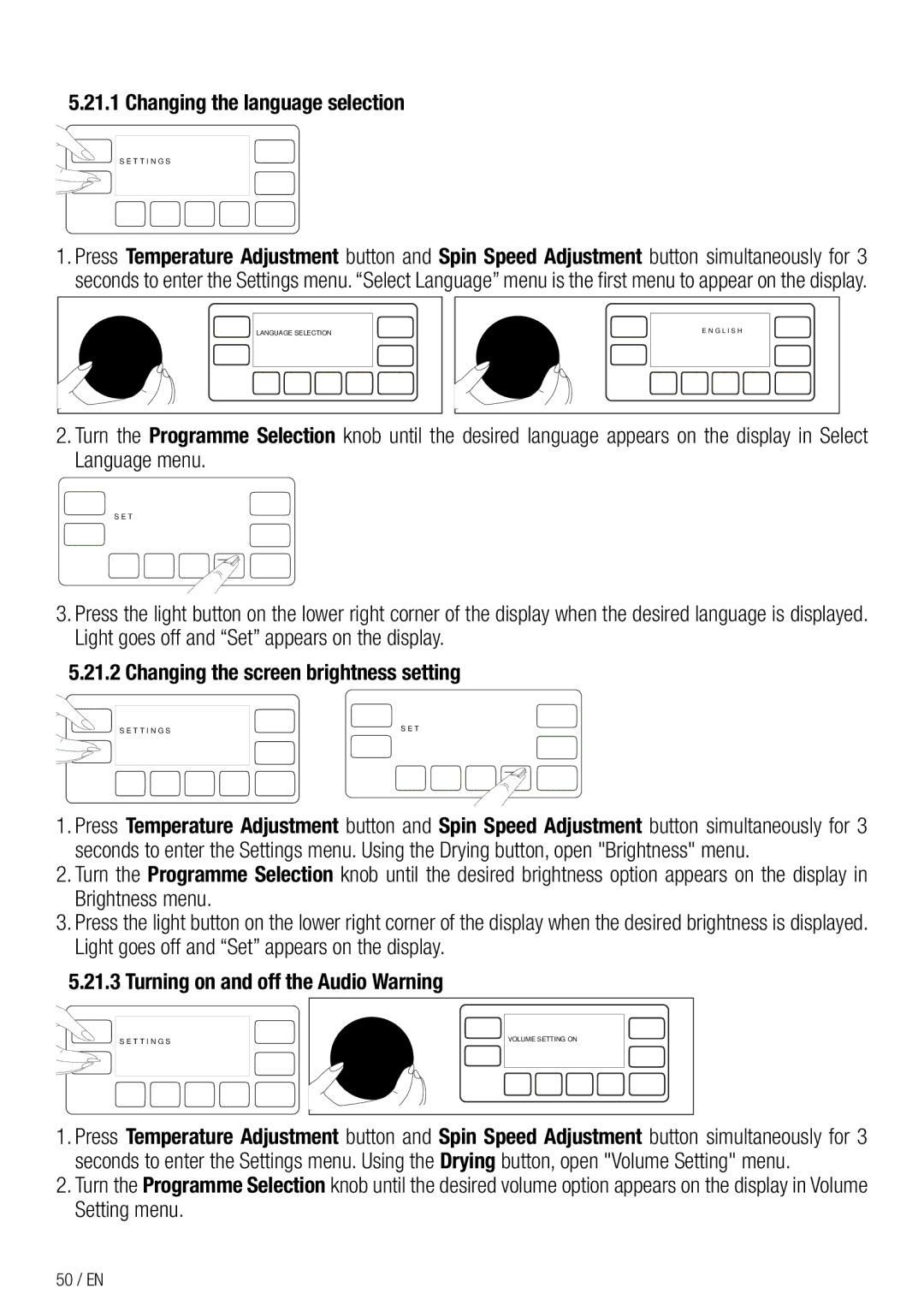 Beko WDA 91440 W user manual 50 / EN 