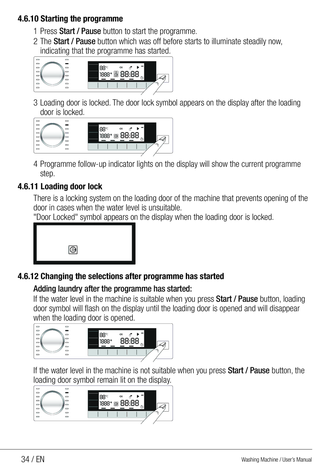 Beko WMG 10454 W user manual 34 / EN 