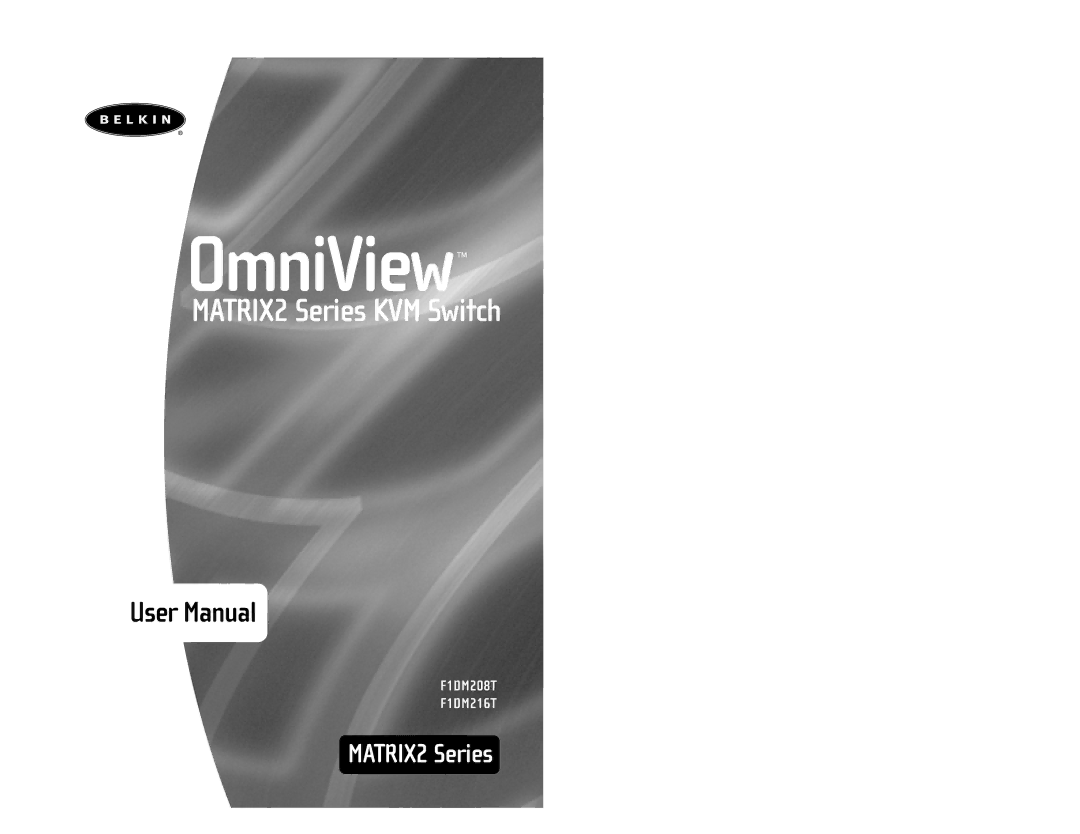 Belkin 2 Series user manual OmniView 