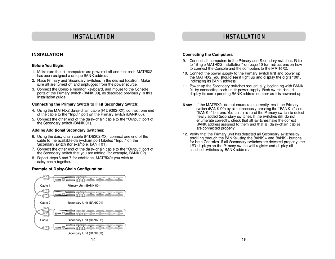 Belkin 2 Series user manual Installation 