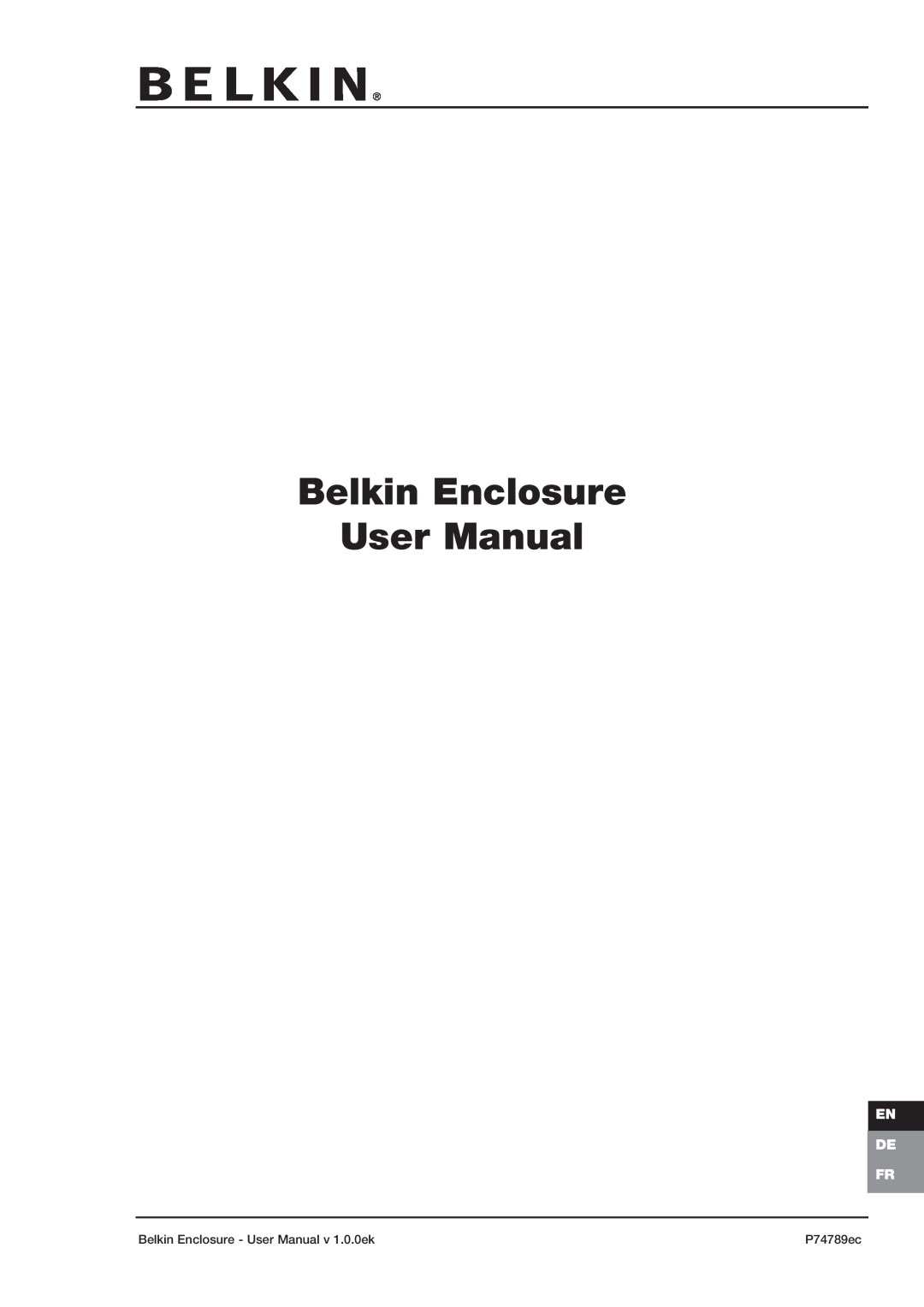 Belkin 42U user manual En De Fr, P74789ec 