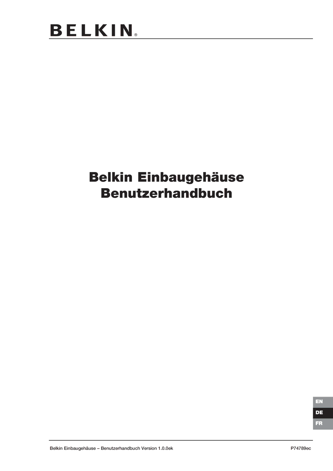 Belkin 42U user manual Belkin Einbaugehäuse Benutzerhandbuch 