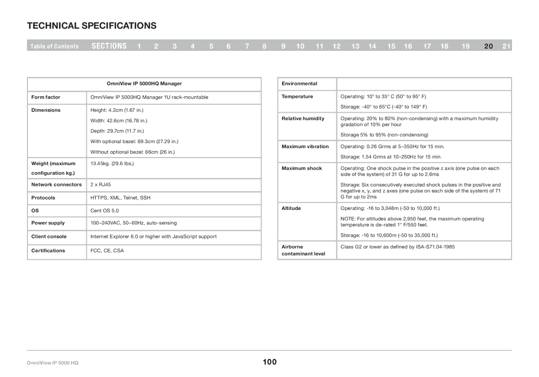 Belkin 5000HQ user manual Technical Specifications, Dimensions 