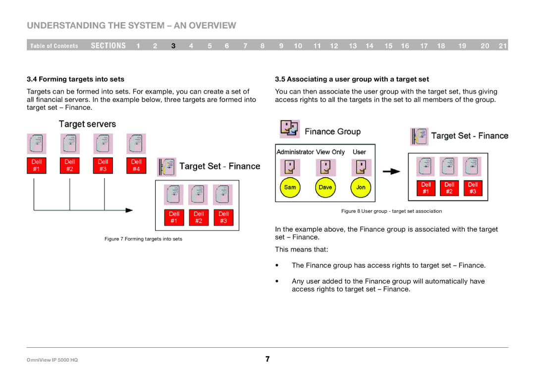 Belkin 5000HQ user manual Forming targets into sets, Associating a user group with a target set 