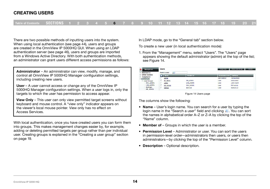 Belkin 5000HQ user manual Creating Users 